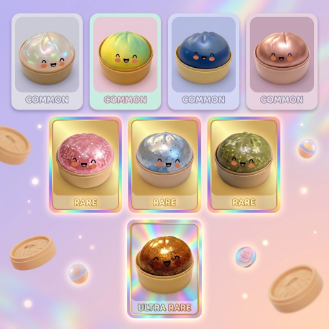 Squishy Bun Mystery Dumpling Überraschung beim Drücken, weiches Material