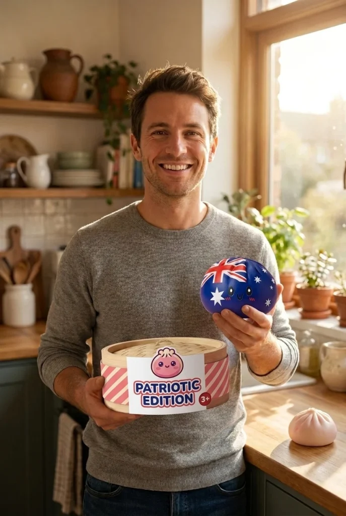 Flag Squishy Dumpling Australien mit seiner Box