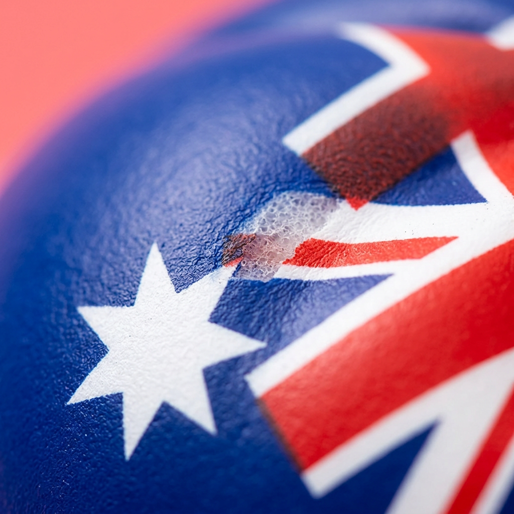 Flag Squishy Dumpling Australien — Makro-Nahaufnahme der Textur