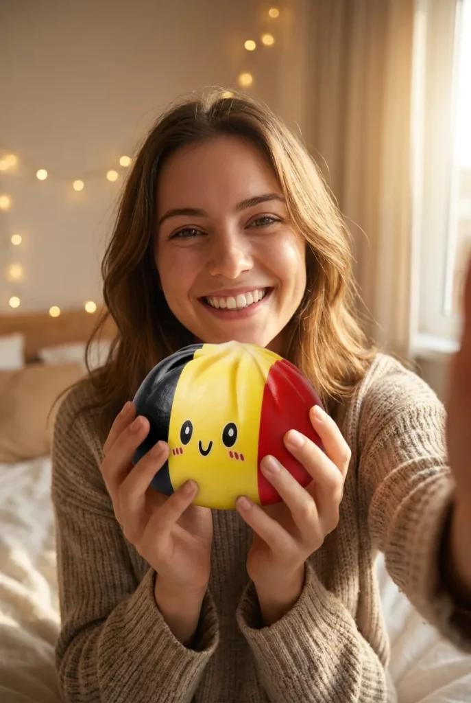 Squishy Dumpling Flag Belgien im Alltag