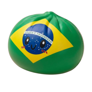 Dumpling Squishy Flag Brasilien beim Drücken, weiches Material