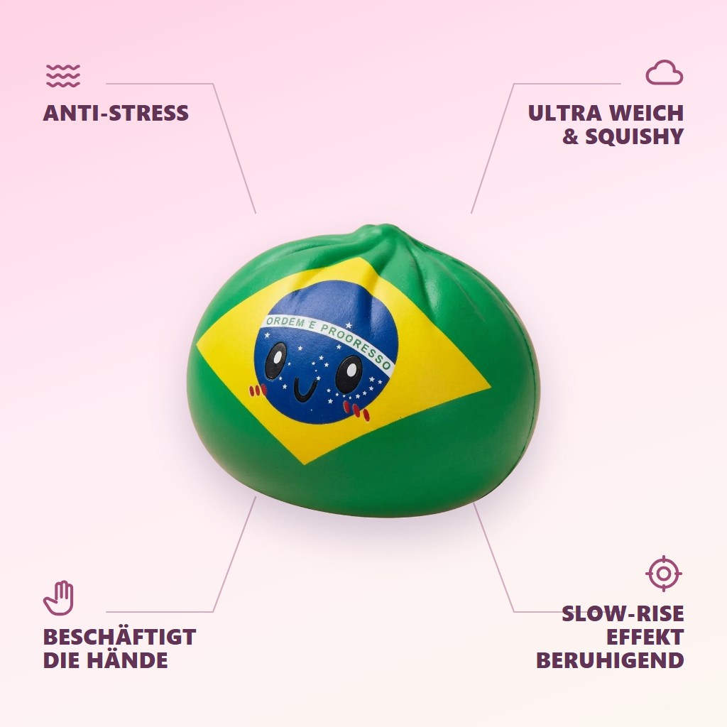 Dumpling Squishy Flag Brasilien — seine Vorteile