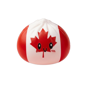 Flag Squishy Dumpling Kanada mit Bambuskorb beim Drücken, weiches Material