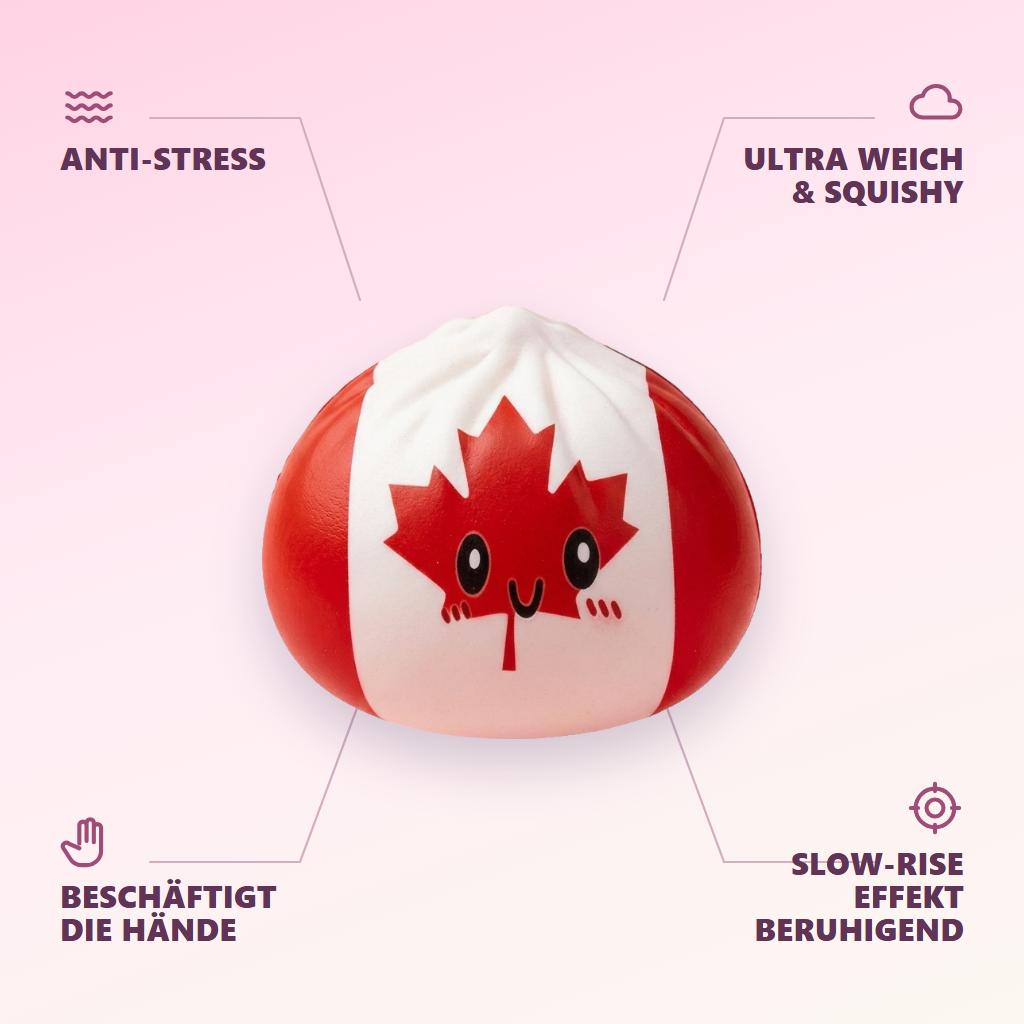 Flag Squishy Dumpling Kanada mit Bambuskorb — seine Vorteile