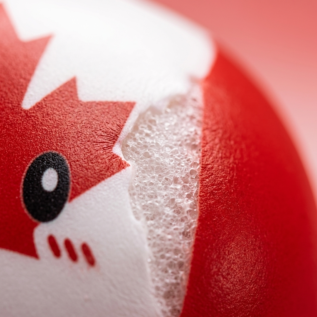 Flag Squishy Dumpling Kanada mit Bambuskorb — Makro-Nahaufnahme der Textur