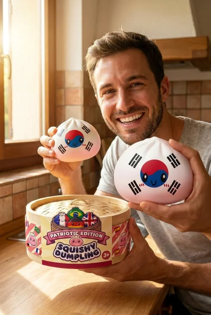 Flag Squishy Dumpling Südkorea mit seiner Box
