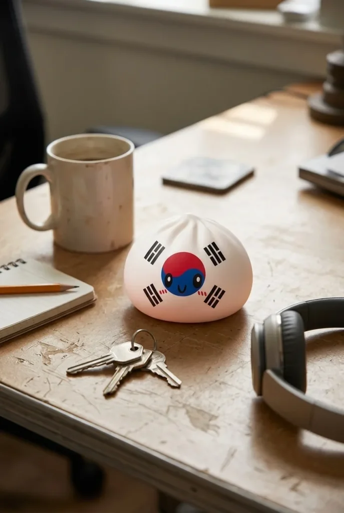 Flag Squishy Dumpling Südkorea auf dem Schreibtisch