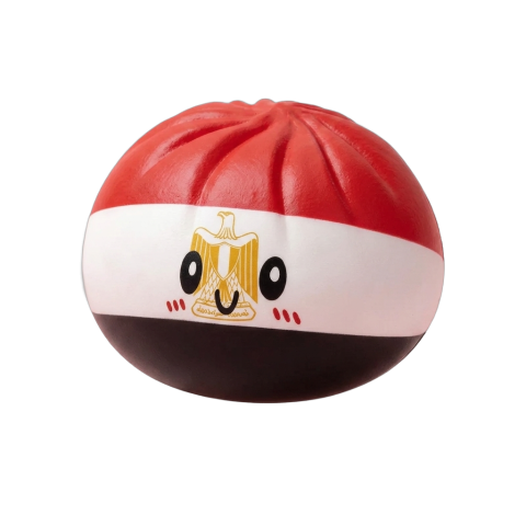 Flag Dumpling Squishy Ägypten – Kawaii Länder-Squishy beim Drücken, weiches Material