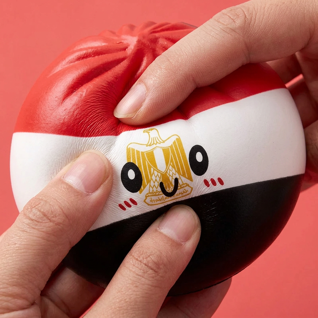 Flag Dumpling Squishy Ägypten – Kawaii Länder-Squishy — slow-rise Effekt, der Schaum federt langsam zurück