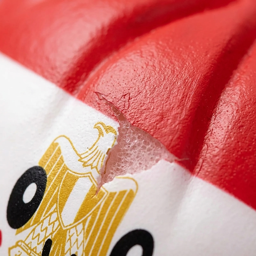 Flag Dumpling Squishy Ägypten – Kawaii Länder-Squishy — Makro-Nahaufnahme der Textur