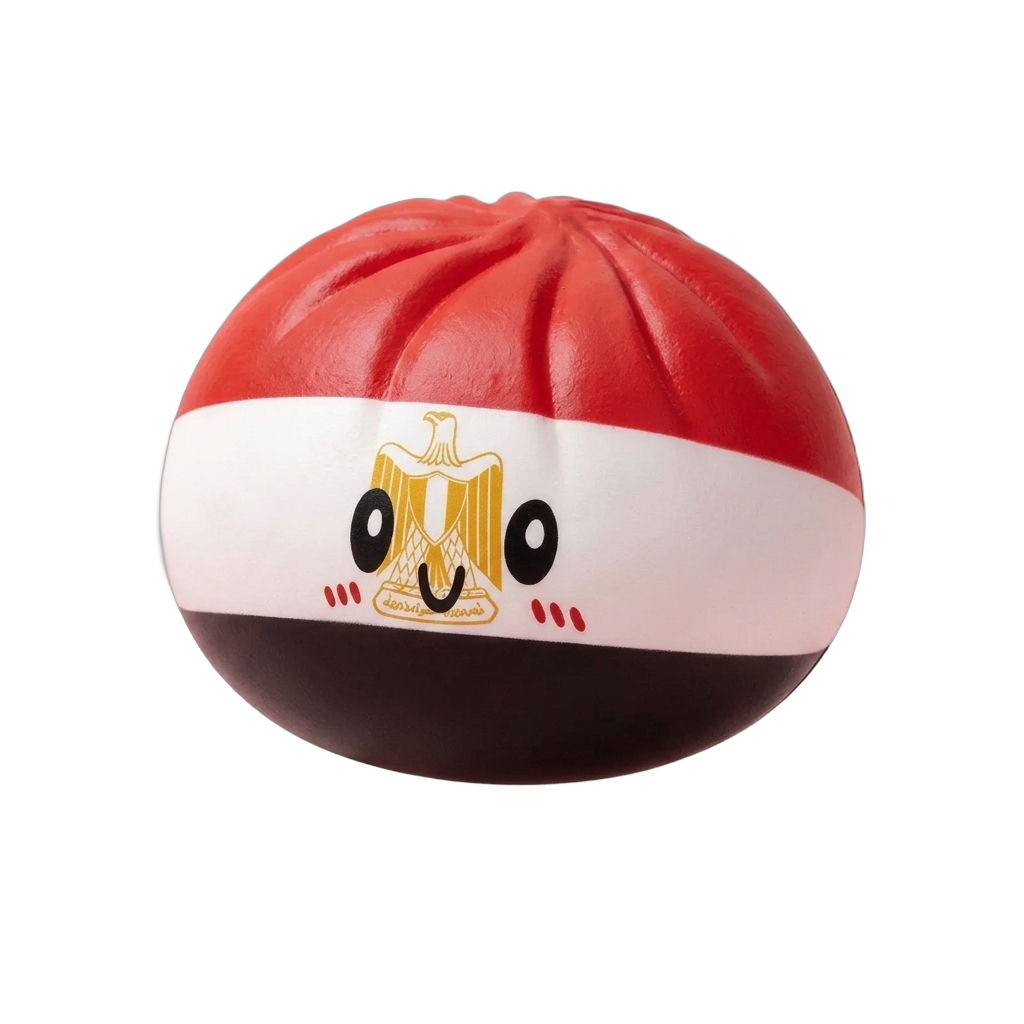 Flag Dumpling Squishy Ägypten – Kawaii Länder-Squishy beim Drücken, weiches Material