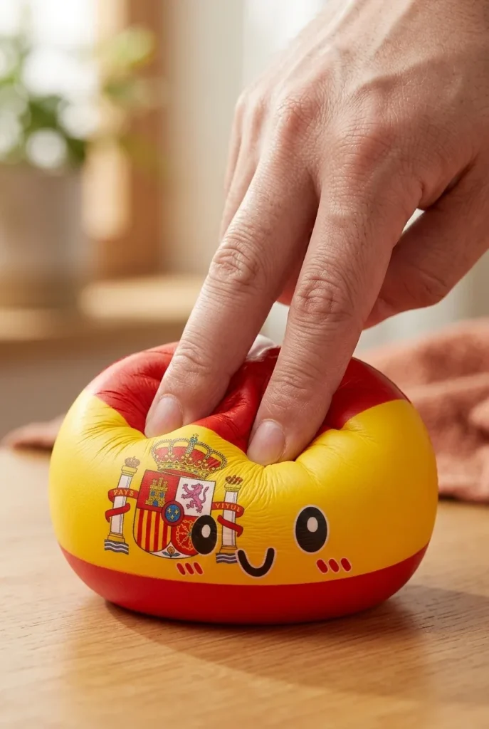 Squishy Flag Dumpling Spanien beim Drücken