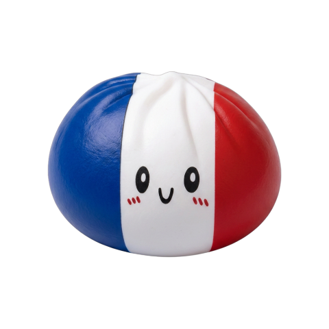 France Flag Squishy Dumpling Trikolore beim Drücken, weiches Material