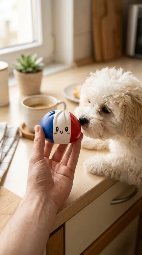 France Flag Squishy Dumpling Trikolore mit einem Kuscheltier