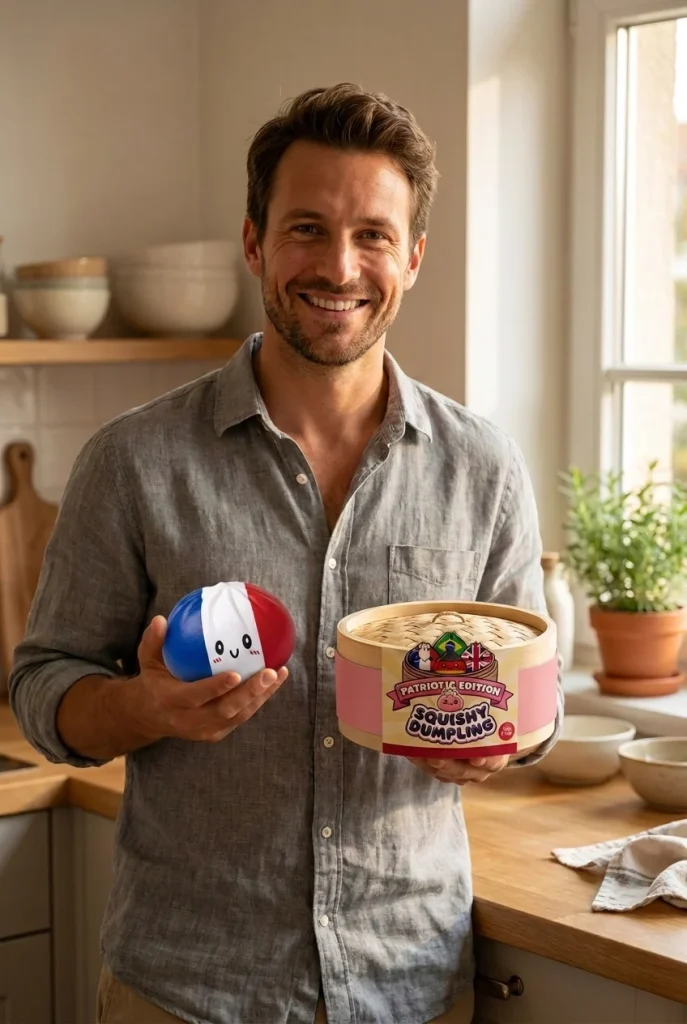 France Flag Squishy Dumpling Trikolore mit seiner Box