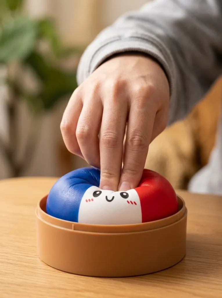 France Flag Squishy Dumpling Trikolore beim Drücken