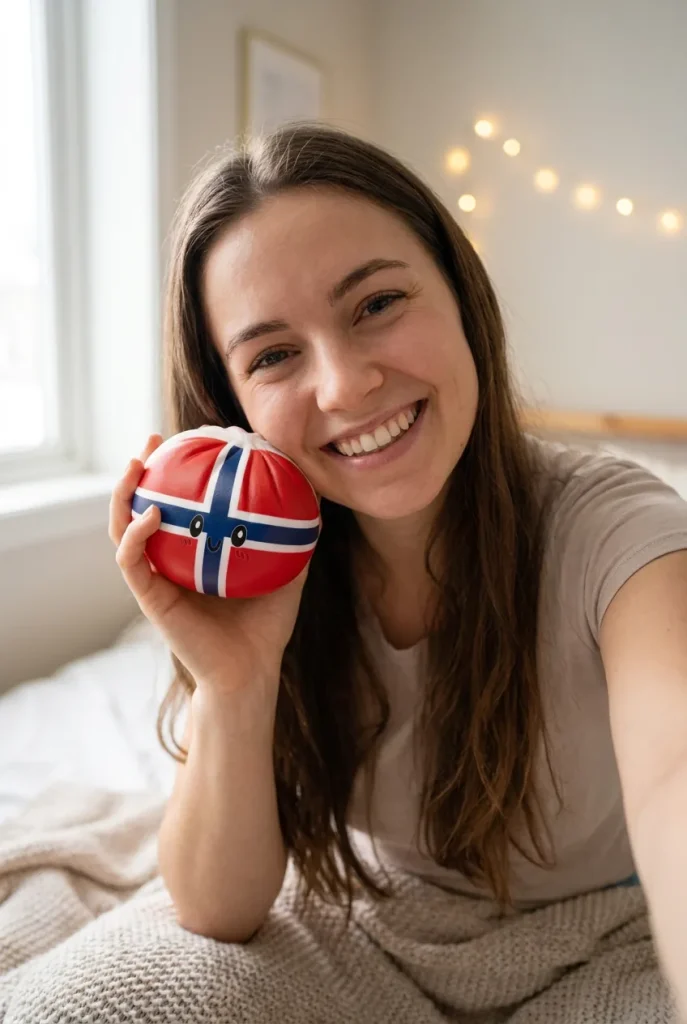 Flag Squishy Dumpling Norwegen im Alltag