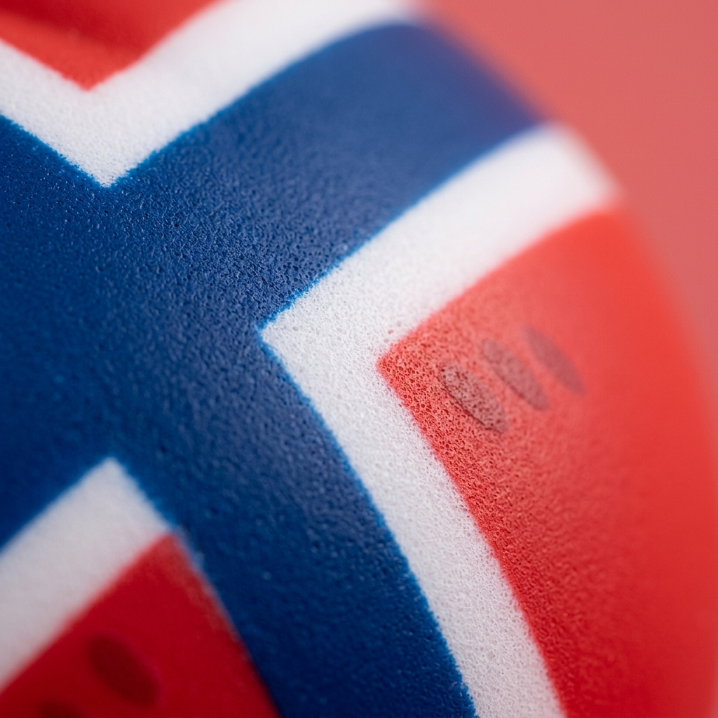 Flag Squishy Dumpling Norwegen — Makro-Nahaufnahme der Textur