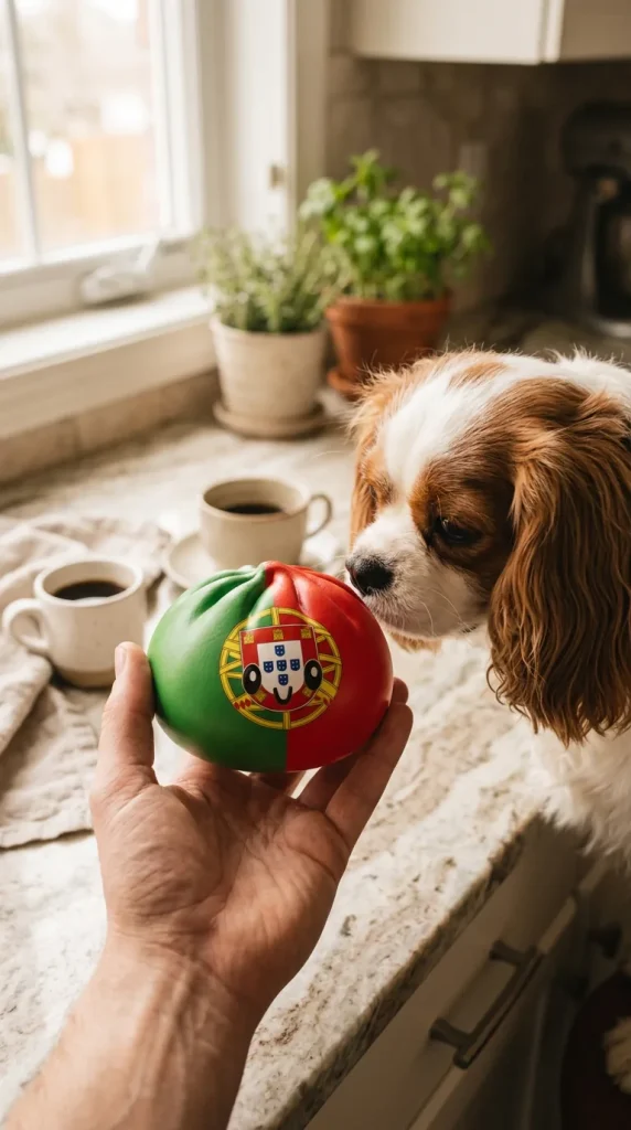 Squishy Dumpling Portugal – Flagge zum Drücken mit einem Kuscheltier