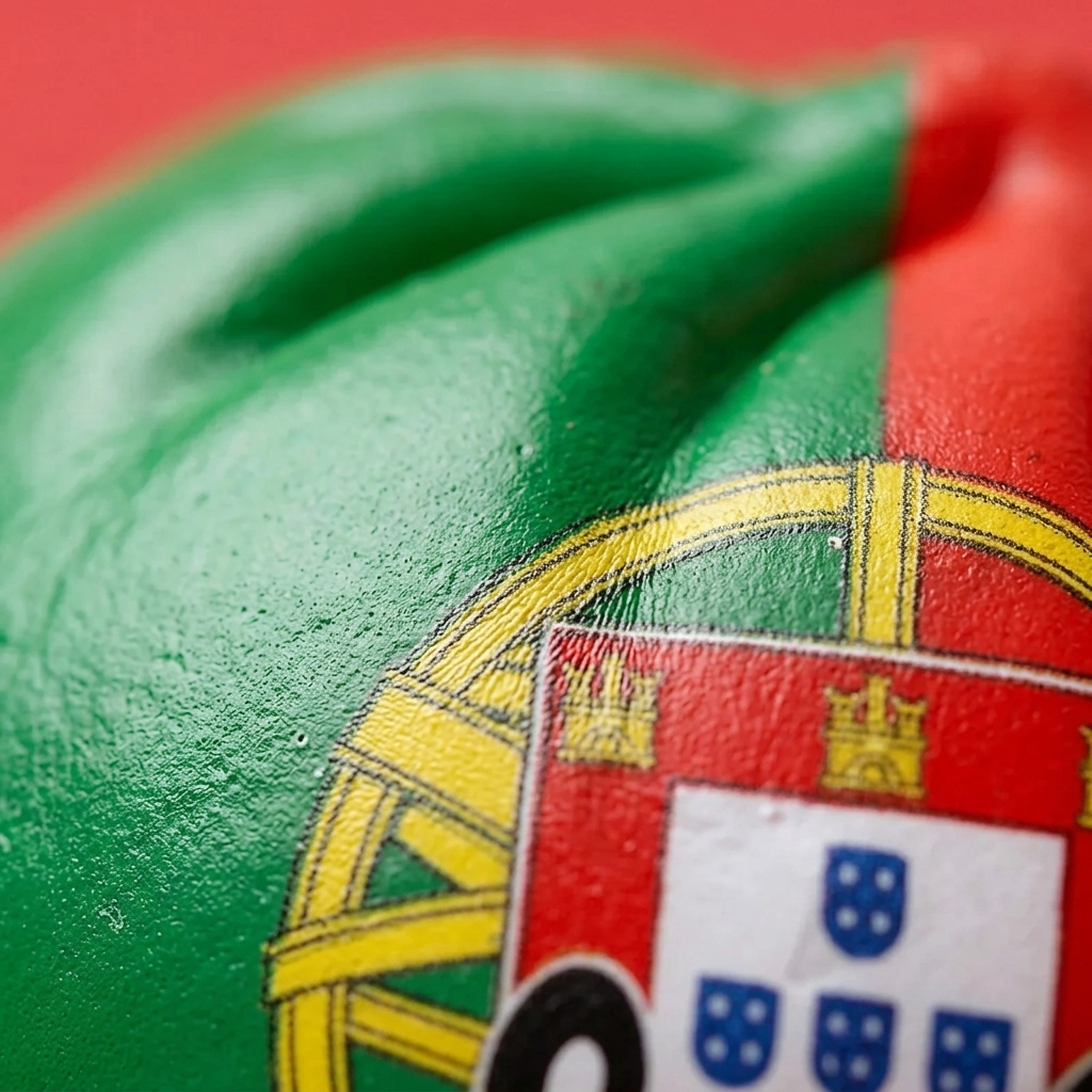 Squishy Dumpling Portugal – Flagge zum Drücken — Makro-Nahaufnahme der Textur