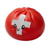 Flag Squishy Toy Schweiz – Dumpling mit Schweizer Kreuz beim Drücken, weiches Material