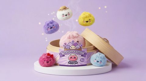 Dumpling Squishy Mystery Kuschel-Überraschung beim Drücken, weiches Material