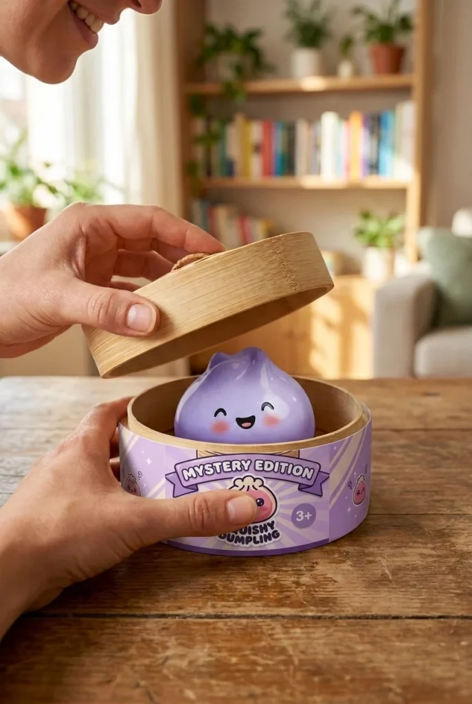 Dumpling Squishy Mystery Kuschel-Überraschung beim Auspacken