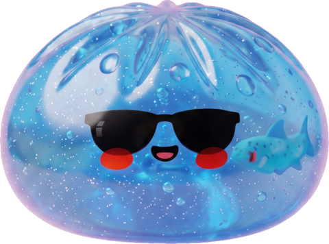 Dumpling Squishy Sonnenbrille Chill beim Drücken, weiches Material