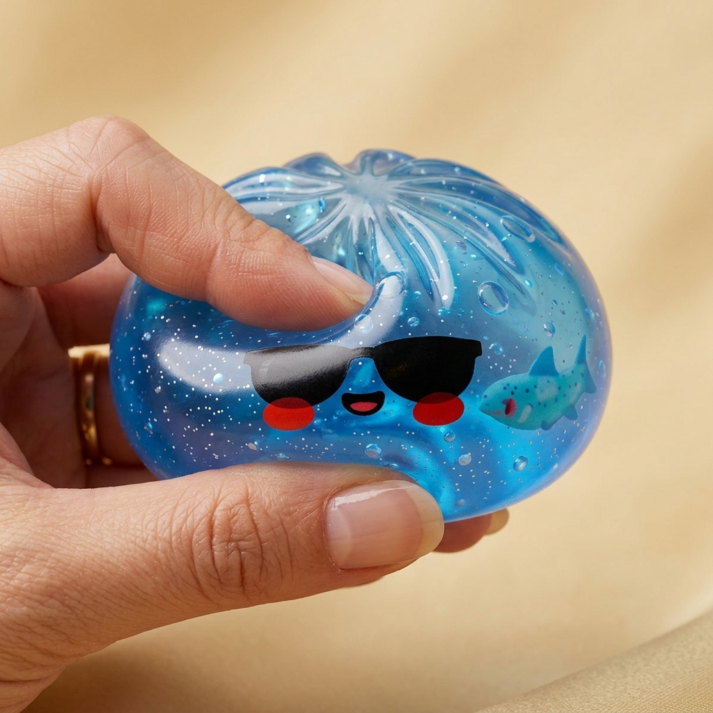 Dumpling Squishy Sonnenbrille Chill — slow-rise Effekt, der Schaum federt langsam zurück