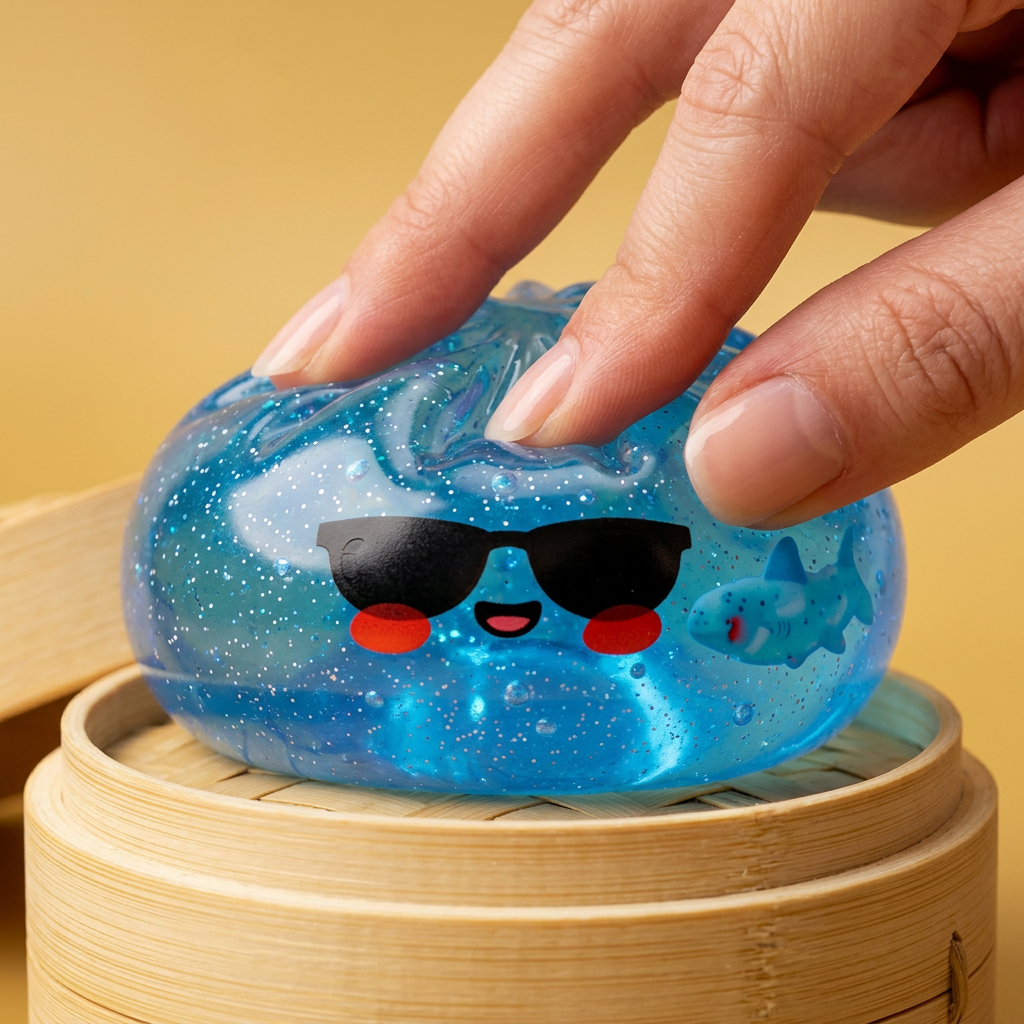 Dumpling Squishy Sonnenbrille Chill beim Drücken, weiches Material