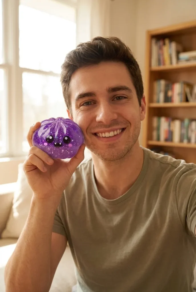 Dumpling Squishy Vampire Halloween Glitter im Alltag