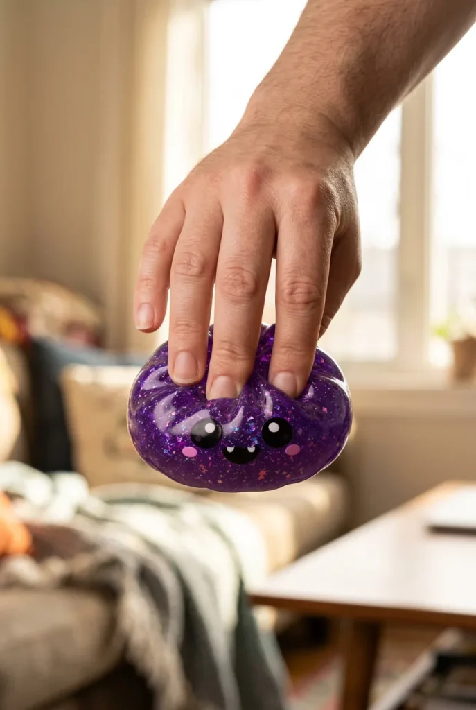 Dumpling Squishy Vampire Halloween Glitter beim Drücken