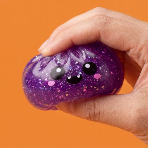 Dumpling Squishy Vampire Halloween Glitter — slow-rise Effekt, der Schaum federt langsam zurück