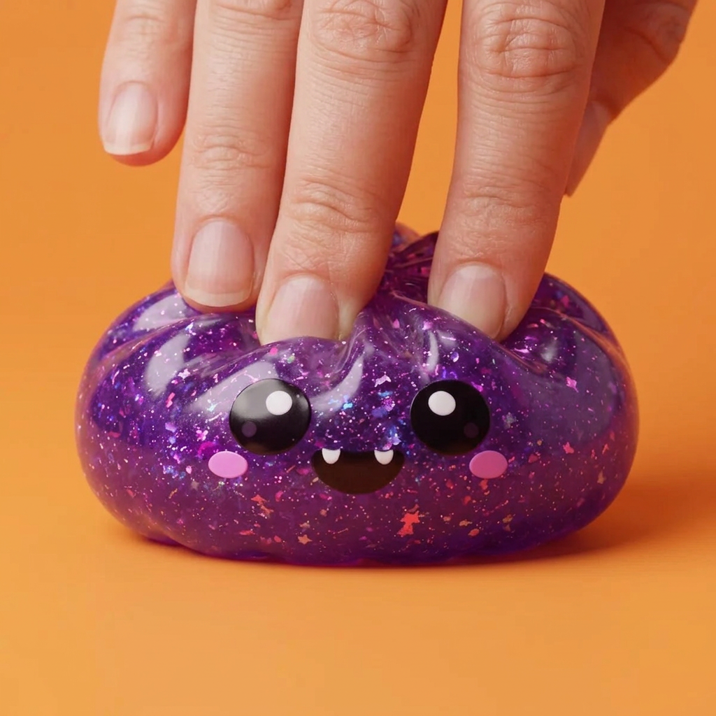 Dumpling Squishy Vampire Halloween Glitter beim Drücken, weiches Material