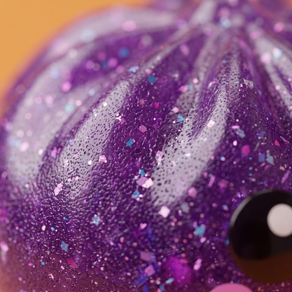 Dumpling Squishy Vampire Halloween Glitter — Makro-Nahaufnahme der Textur