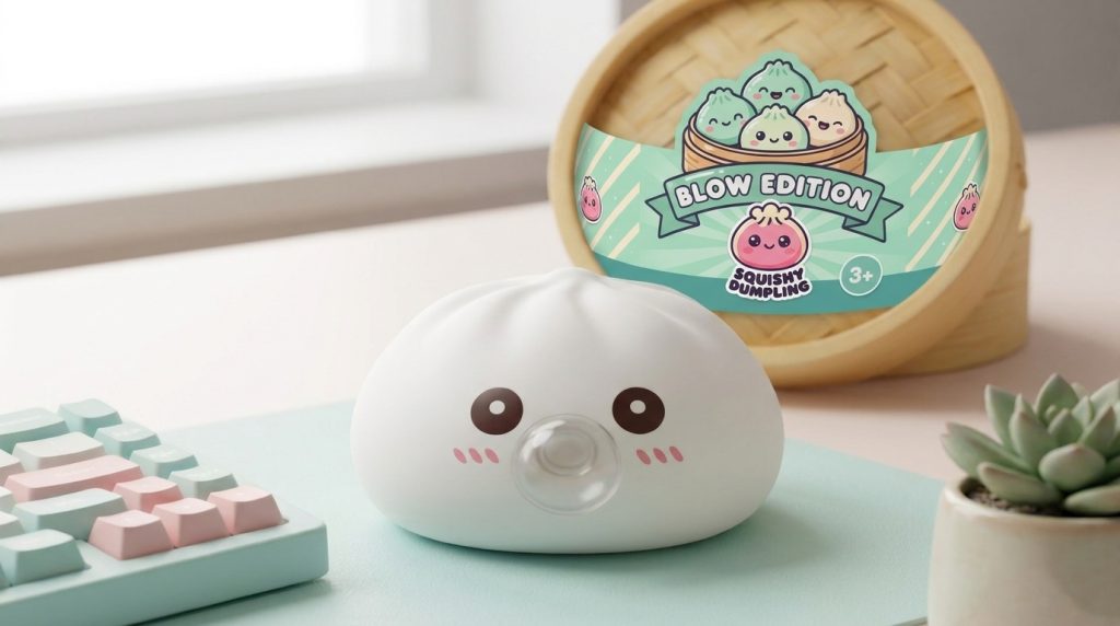 Giant Dumpling Squishy Wolke Weiß in seiner kawaii Umgebung