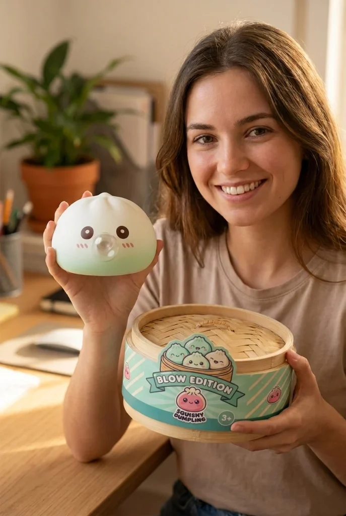 Giant Dumpling Squishy Wolke Weiß mit seiner Box