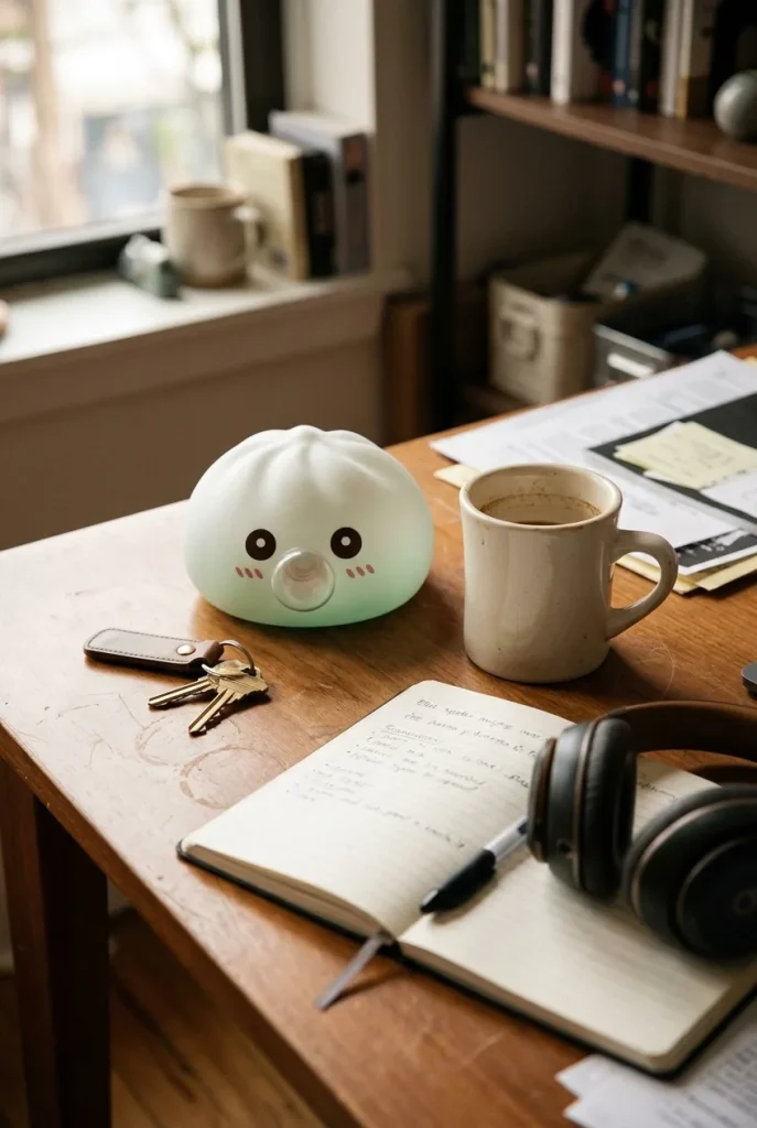 Giant Dumpling Squishy Wolke Weiß auf dem Schreibtisch