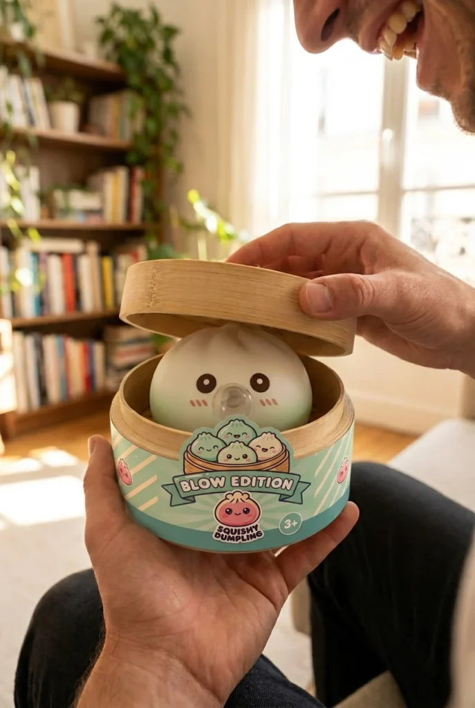 Giant Dumpling Squishy Wolke Weiß beim Auspacken