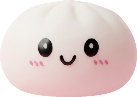Dumpling Squishy Schneeweiß mit Bambuskörbchen beim Drücken, weiches Material