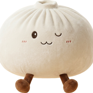 Dumplings Squishy Toy Weiß XXL beim Drücken, weiches Material