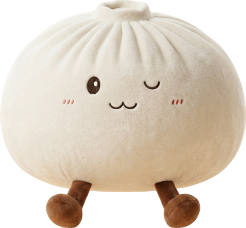 Dumplings Squishy Toy Weiß XXL beim Drücken, weiches Material