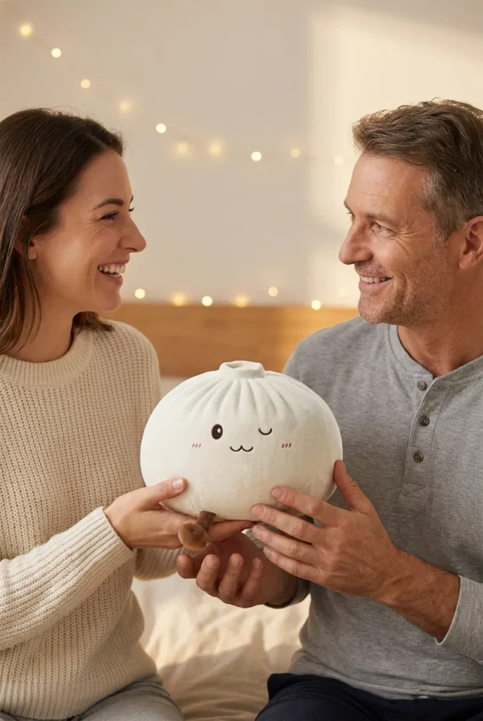 Dumplings Squishy Toy Weiß XXL als Geschenkidee