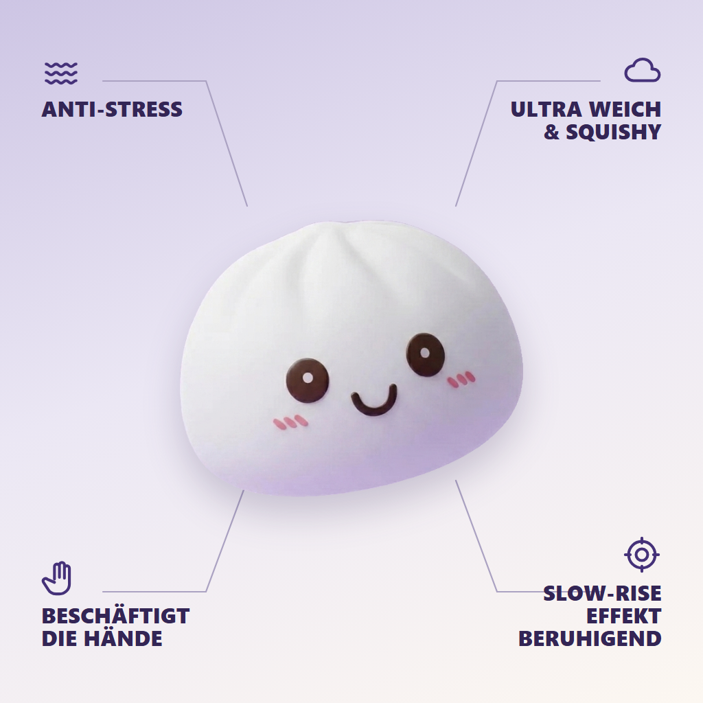 Dumpling Squishy Nachtlicht Weiß Mondlicht — seine Vorteile