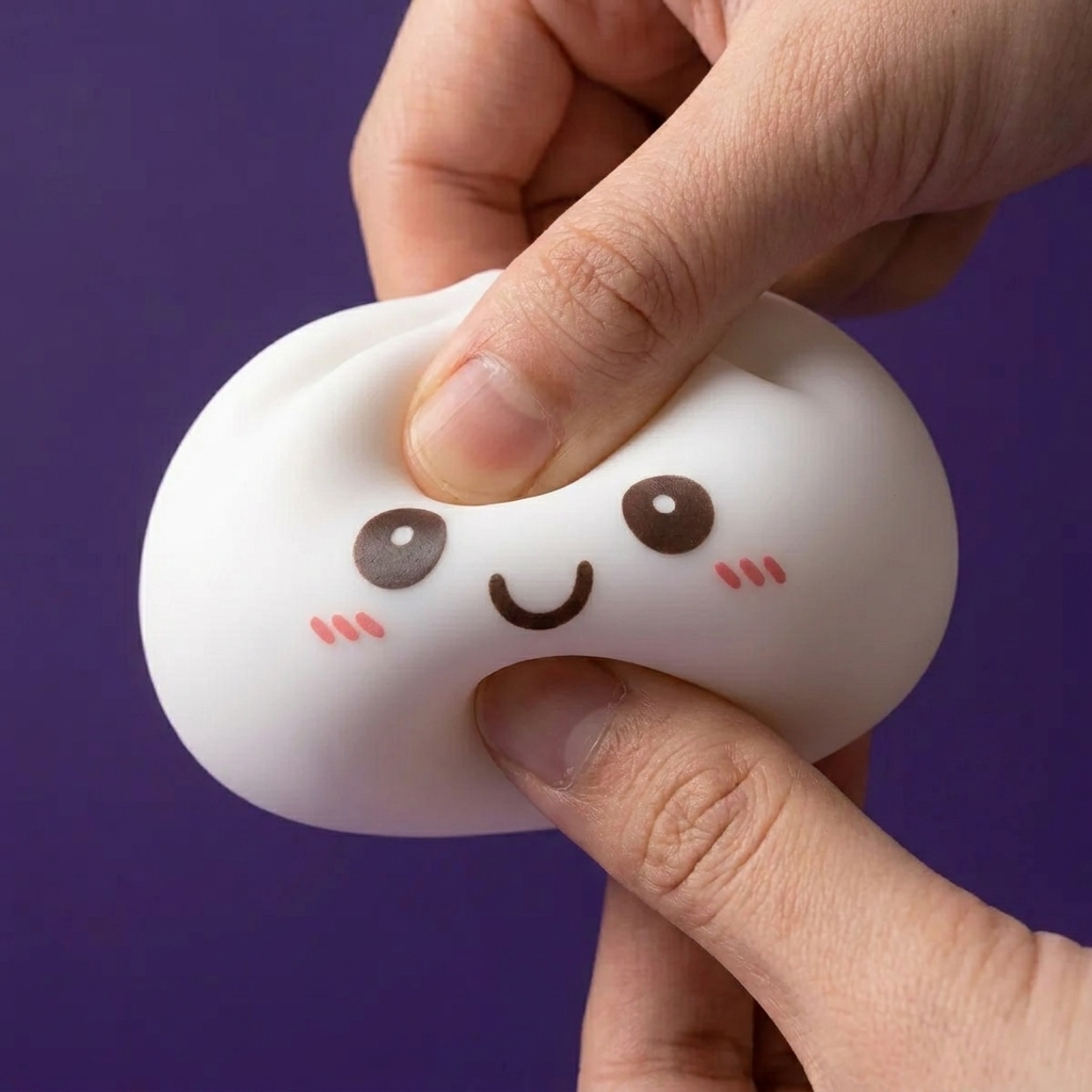 Dumpling Squishy Nachtlicht Weiß Mondlicht — slow-rise Effekt, der Schaum federt langsam zurück