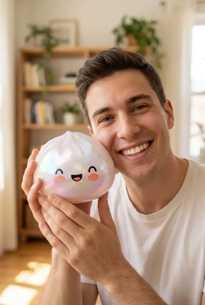 Dumpling Squishy Weiß Wolke im Alltag