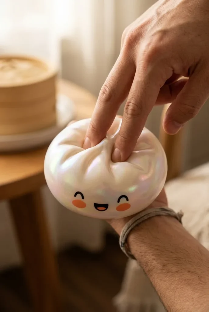 Dumpling Squishy Weiß Wolke beim Drücken