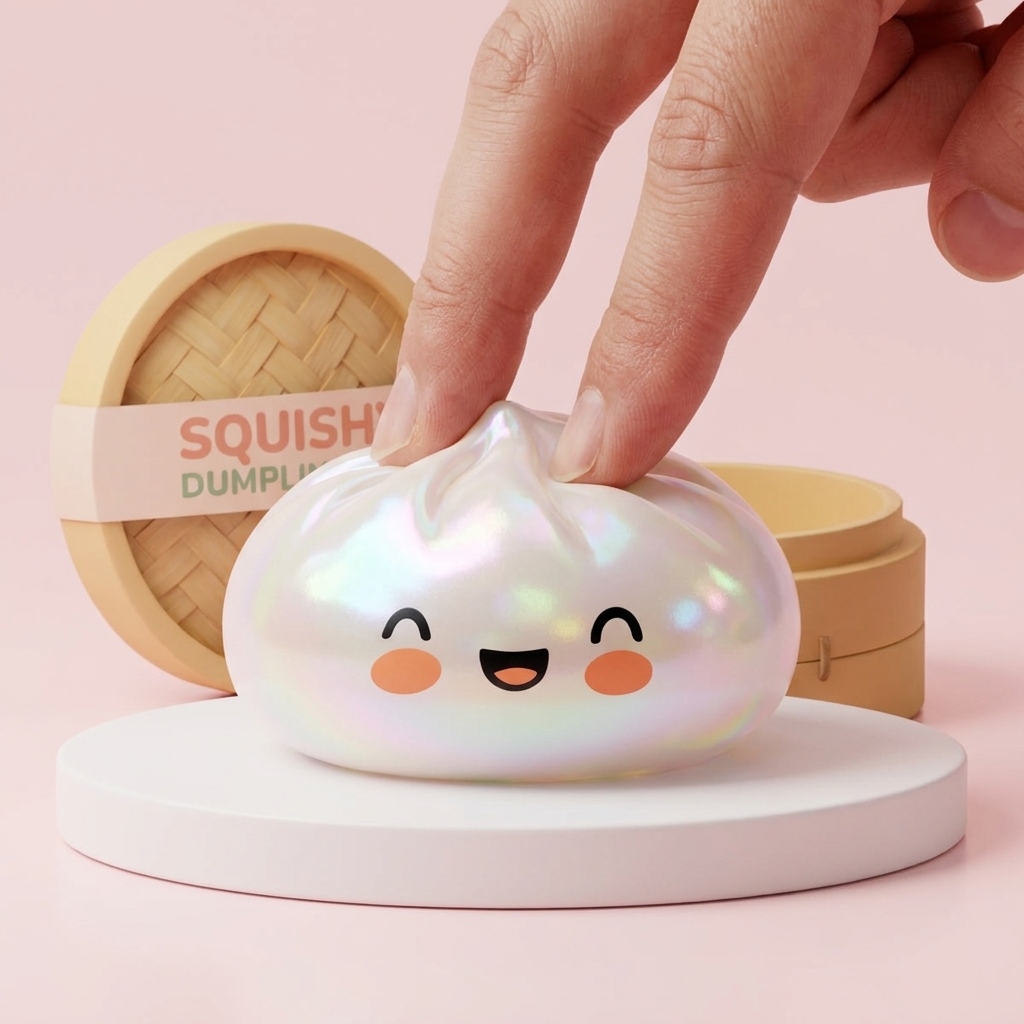 Dumpling Squishy Weiß Wolke beim Drücken, weiches Material