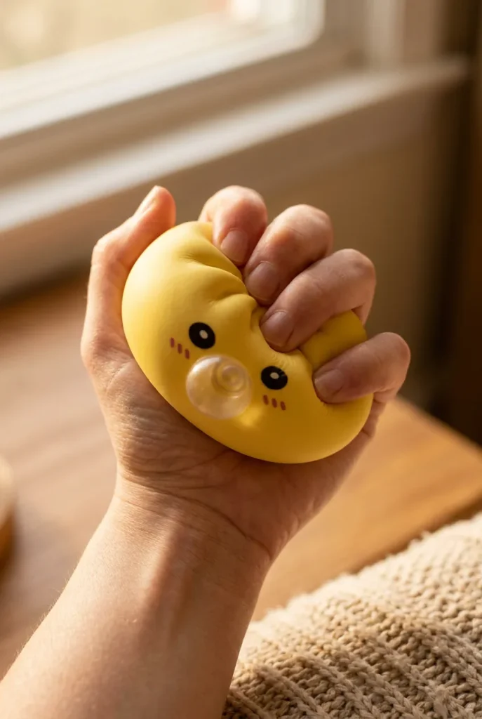 Jumbo Dumpling Squishy Gelb Riesig beim Drücken