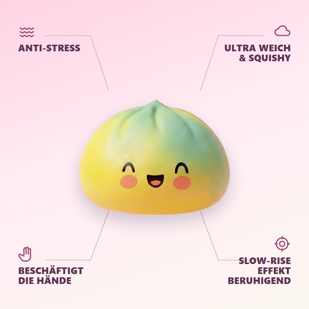 Squishy Dumpling Sunset Gelb — seine Vorteile